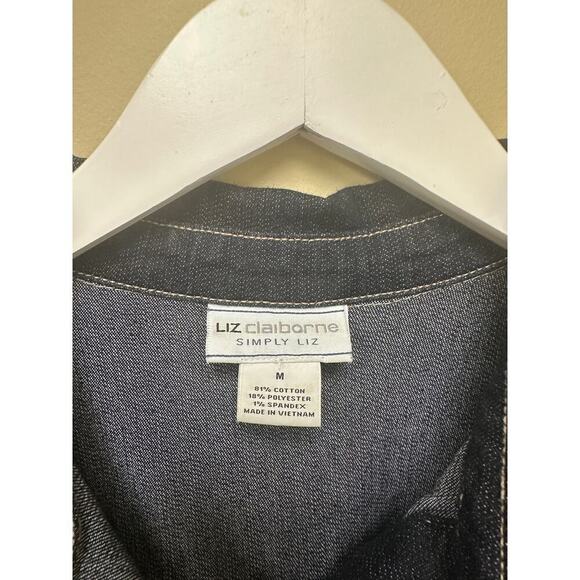 Liz Claiborne Navy Denim Mini Dress - Picture 2 of 6